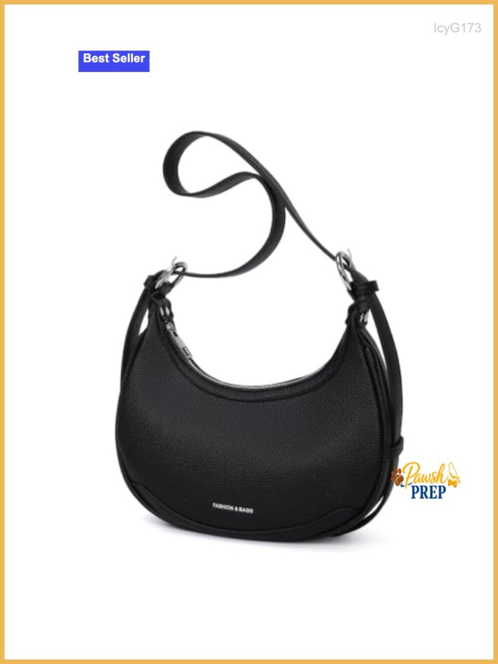 Small Crescent Hobo Shoulder Bag for Women Vegan Faux Leather Half Moon